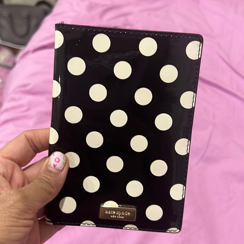 Kate Spade polka dot passport cover